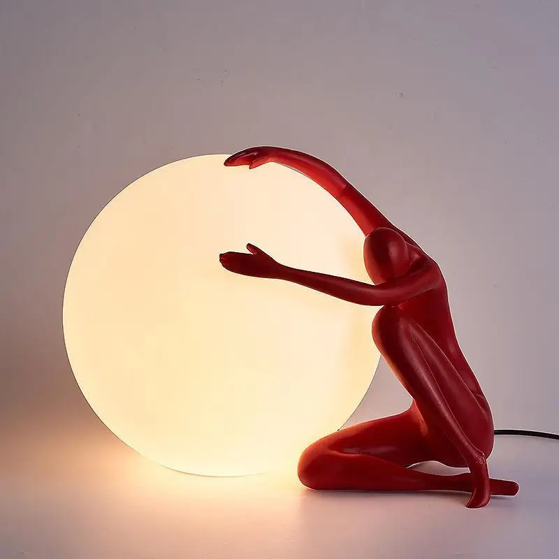 Resin Art On Floor - Italy Table Lamps Art Portrait Design