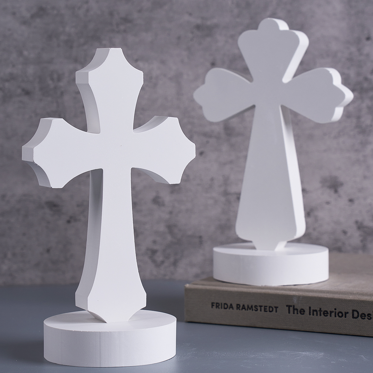 Resin Art Table - 3D Cross Silicone Mold Gypsum Concrete