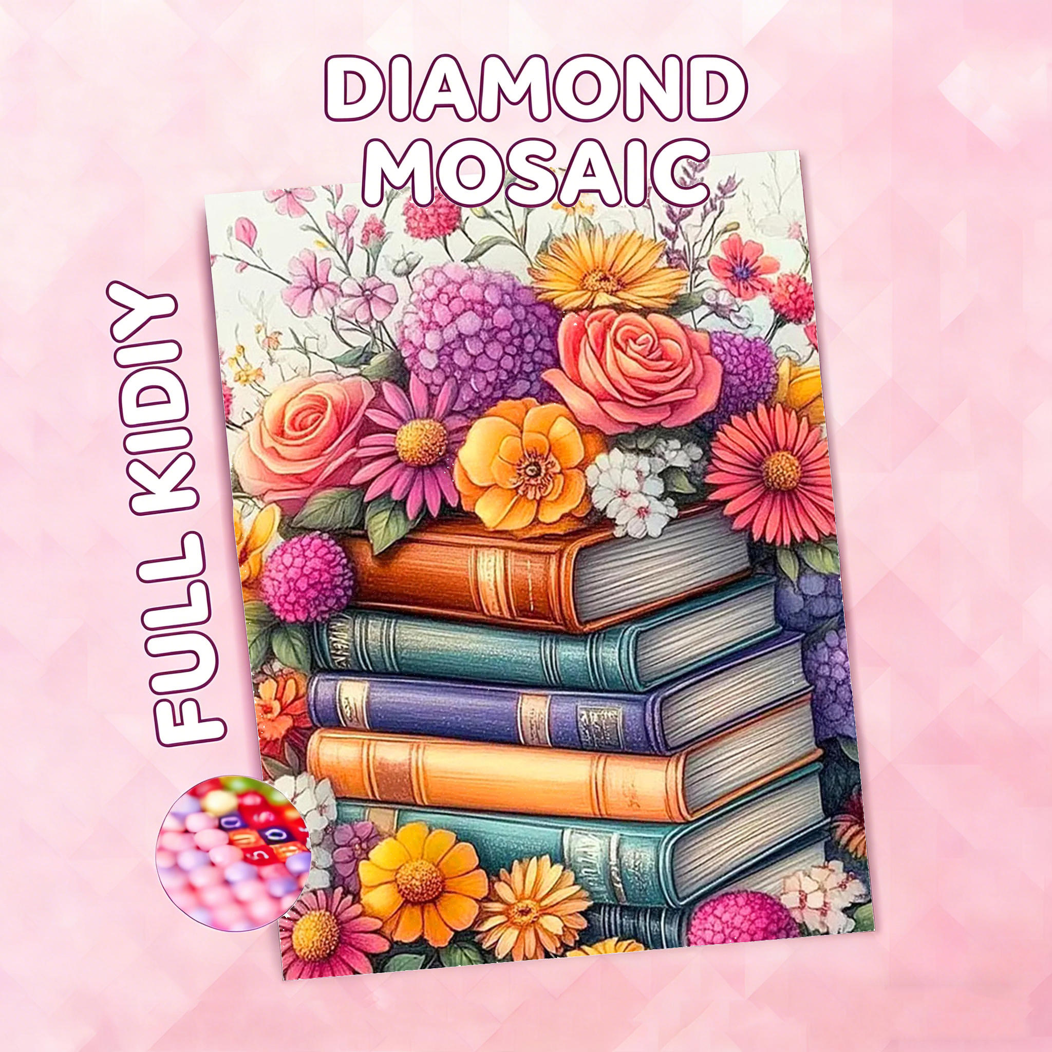 Resin Art Book - AZQSD Diamond Painting Rose Flower Book