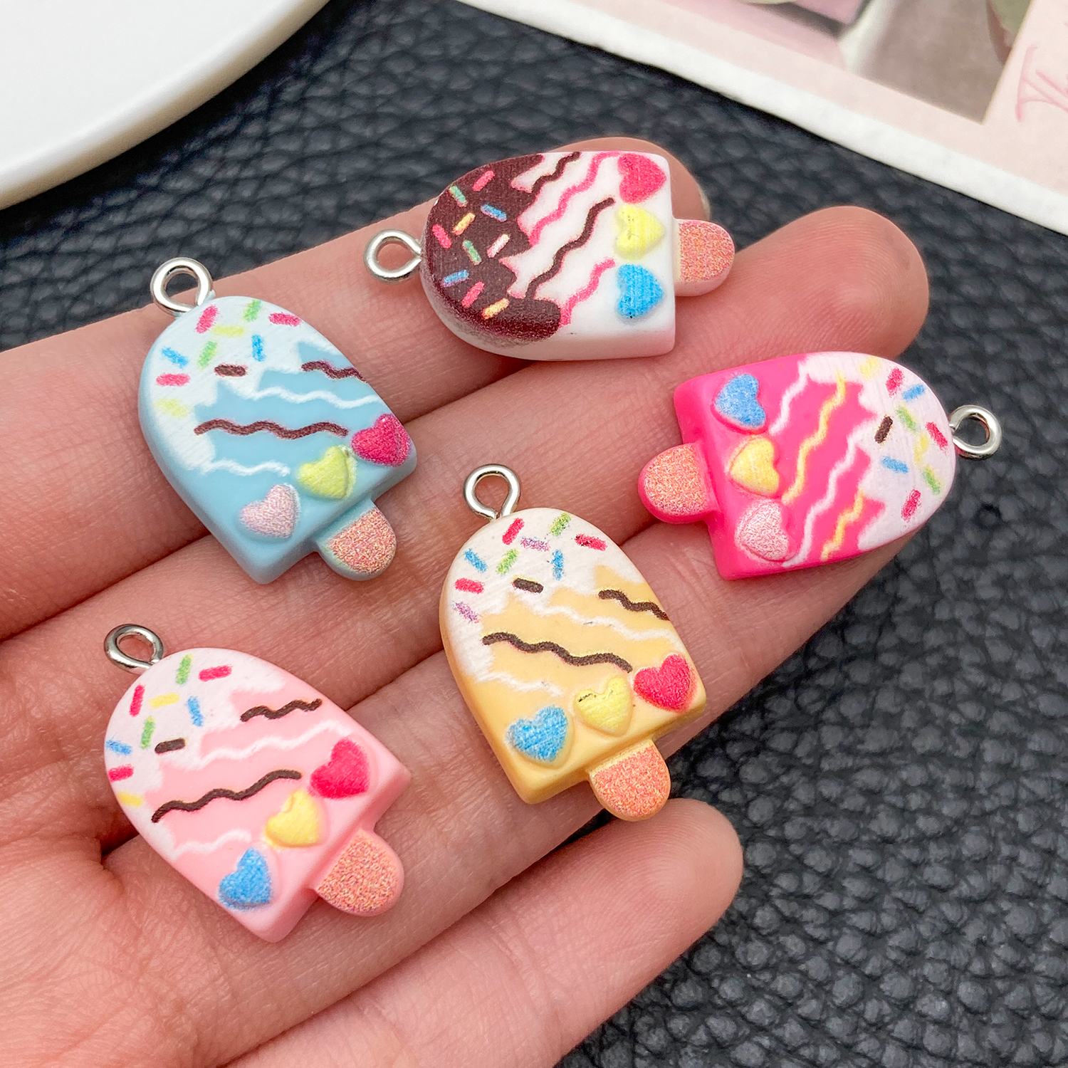 Resin Art Jewellery Kit - 5/10pcs Cute Fashion Resin Acrylic Ice