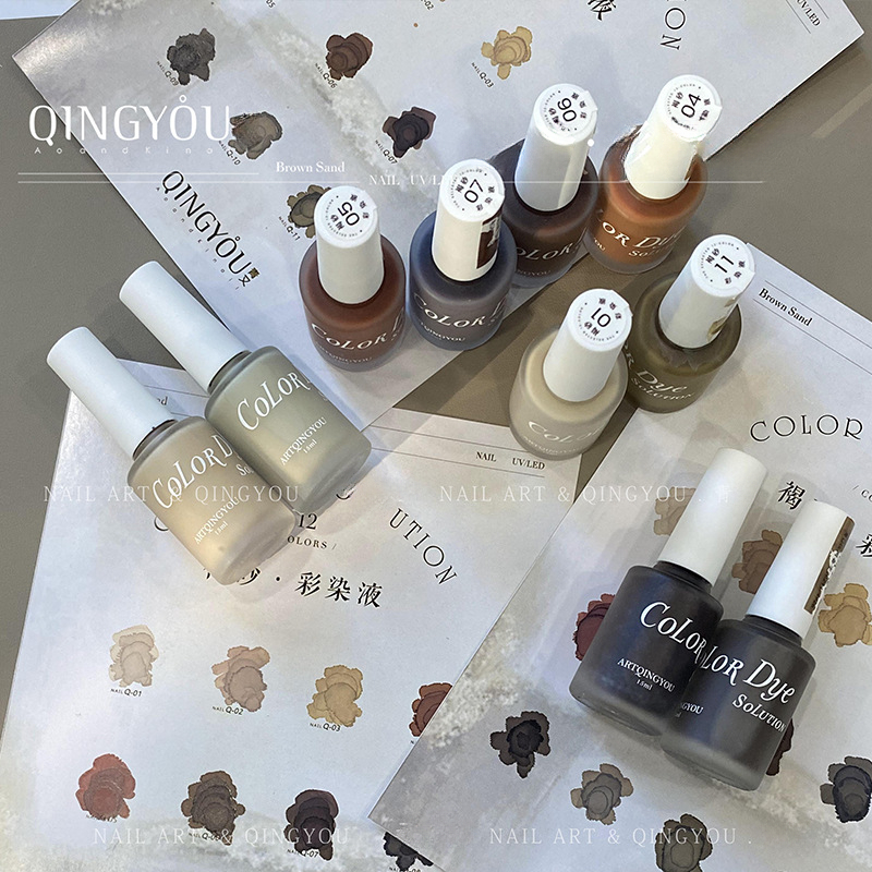 Resin Art Use - 12Colors/Set Professional Nail Art Gradient Gel