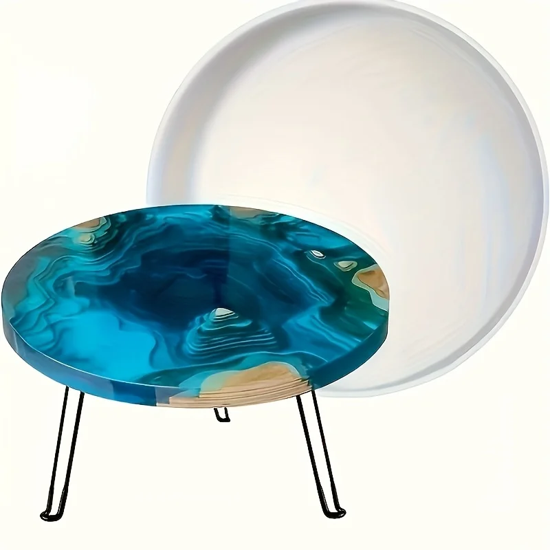Resin Art Table - DIY Resin Round Table Silicone Mold,