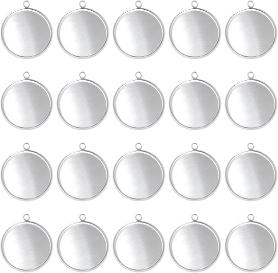 20 Pieces Stainless Steel Roun – Resin Art Pendant Bewertung und Preis