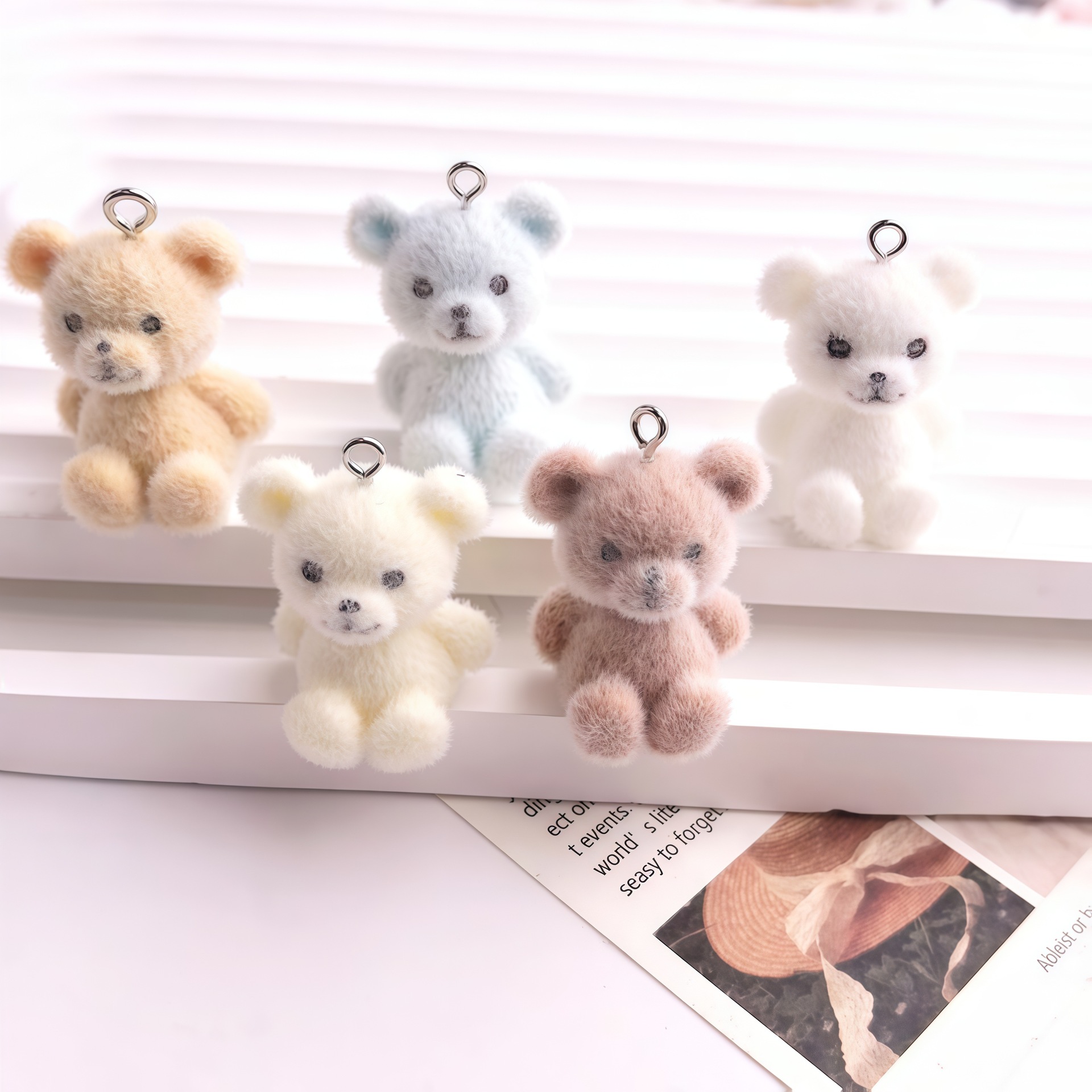 5pcs 3D Flocked Bear Resin Cha – Resin Art Jewellery Kit Bewertung und Preis