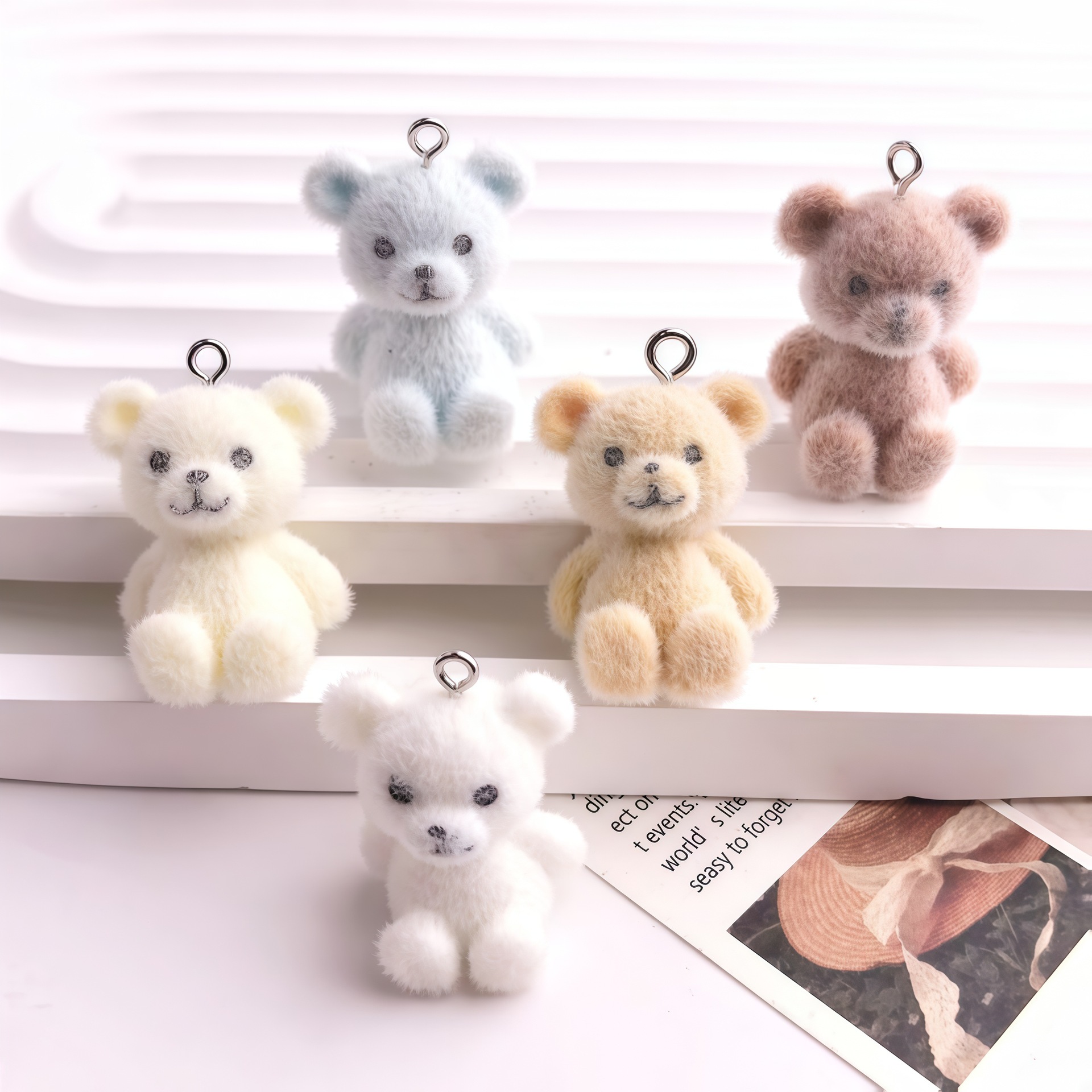 5pcs 3D Flocked Bear Resin Cha – Resin Art Jewellery Kit Bewertung und Preis