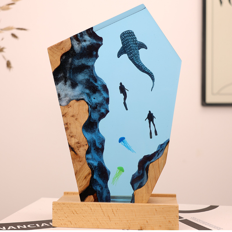 Resin Cave Whale Diver Desktop – Resin Art For Wedding Gift Bewertung und Preis