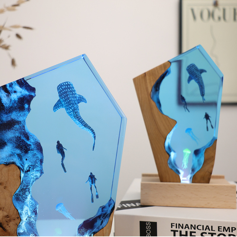 Resin Cave Whale Diver Desktop – Resin Art For Wedding Gift Bewertung und Preis