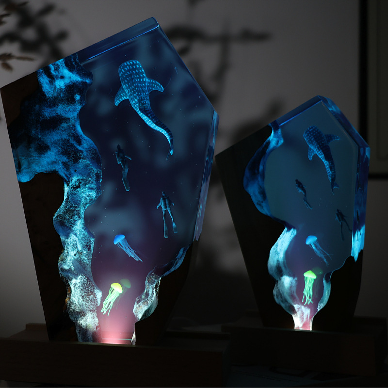 Resin Cave Whale Diver Desktop – Resin Art For Wedding Gift Bewertung und Preis