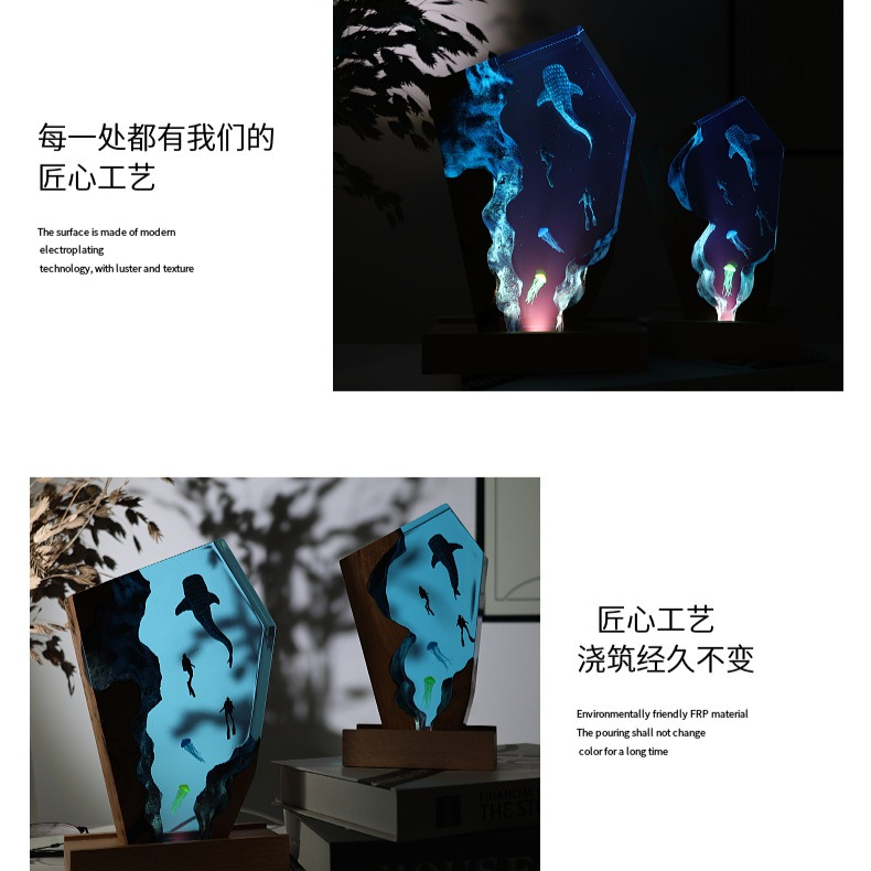 Resin Cave Whale Diver Desktop – Resin Art For Wedding Gift Bewertung und Preis