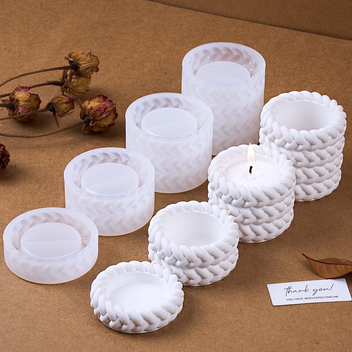 1/2/3/4 Floors Hemp Rope Candl – Coaster Mold Square Bewertung und Preis