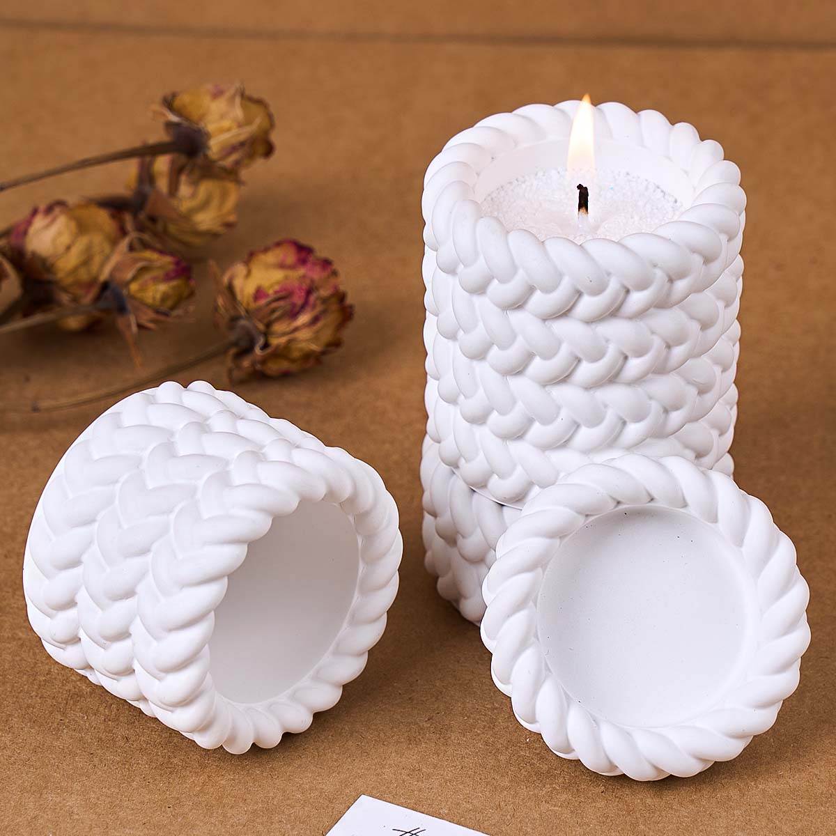 1/2/3/4 Floors Hemp Rope Candl – Coaster Mold Square Bewertung und Preis