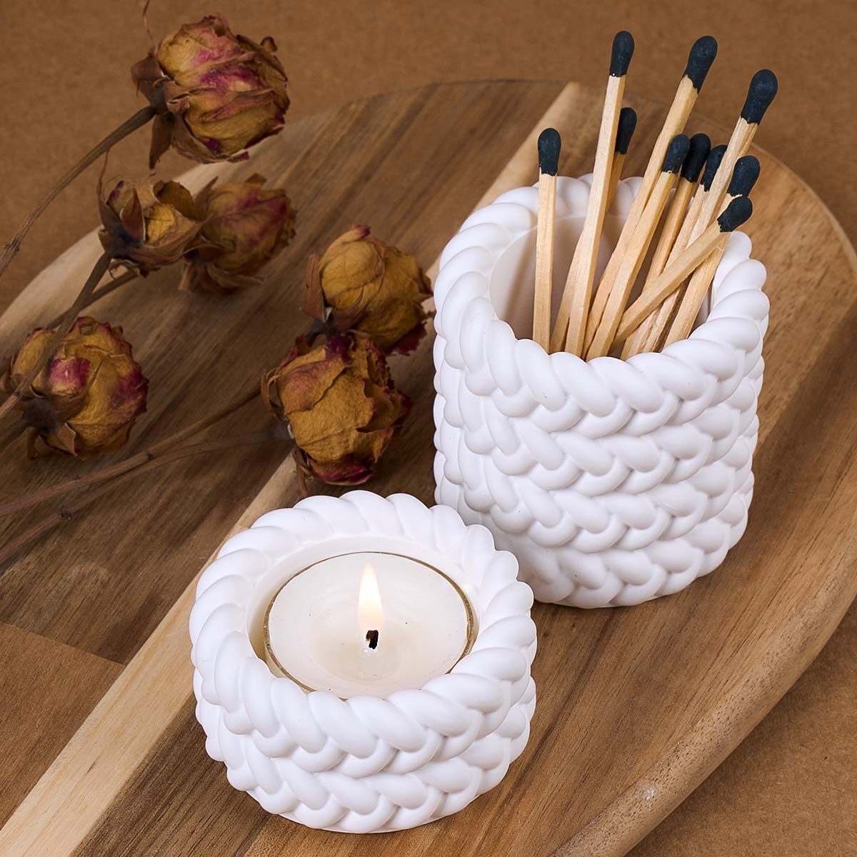 1/2/3/4 Floors Hemp Rope Candl – Coaster Mold Square Bewertung und Preis
