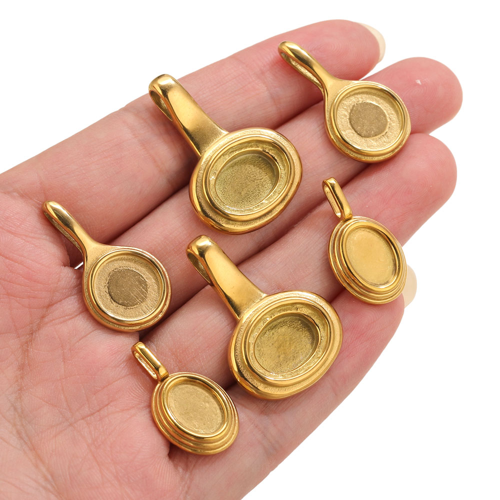 5pcs Stainless Steel Round Ova – Resin Art Love Bewertung und Preis