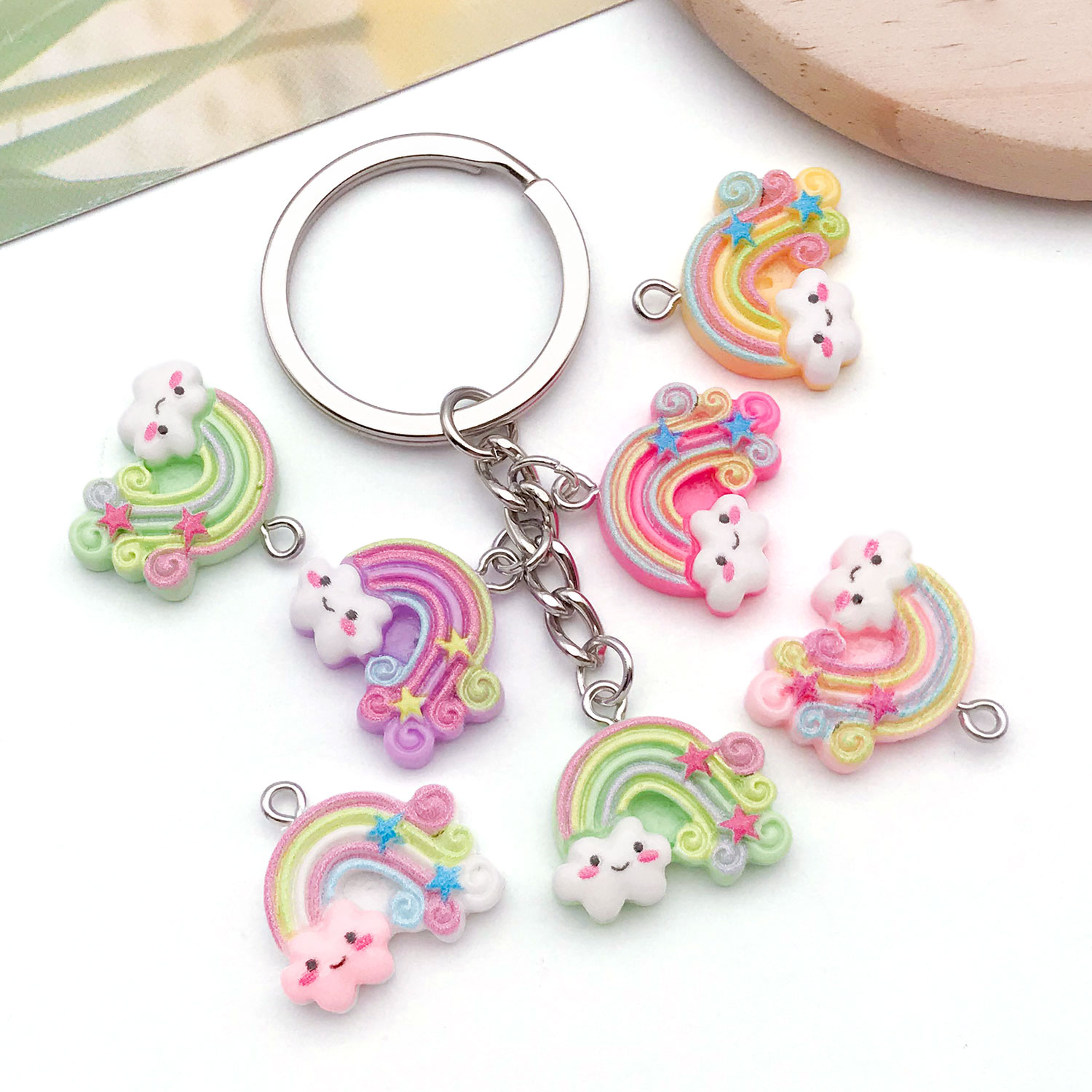6/12pcs Resin Rainbow Cloud Pe – Resin Art Pendant Bewertung und Preis