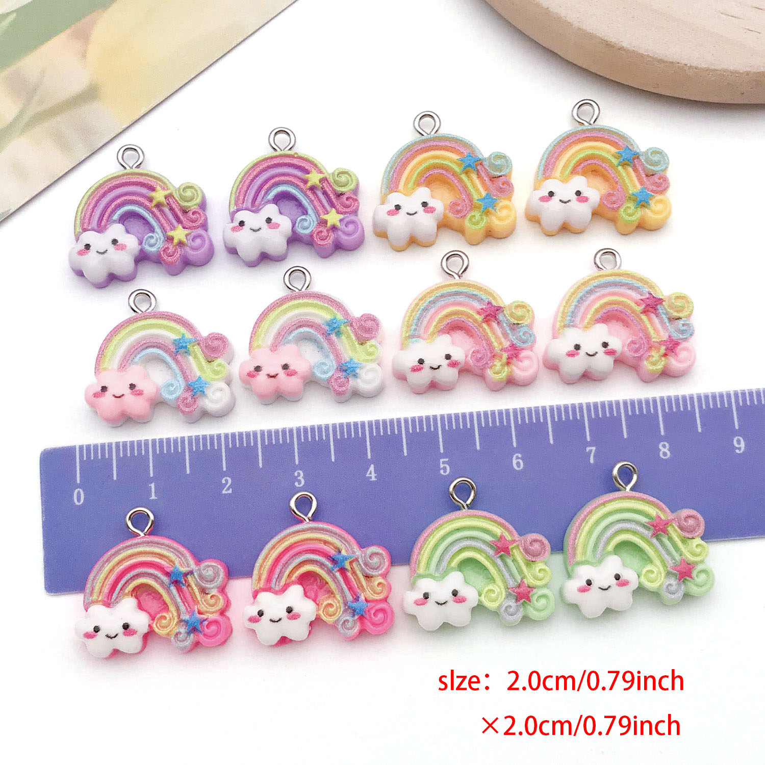 6/12pcs Resin Rainbow Cloud Pe – Resin Art Pendant Bewertung und Preis