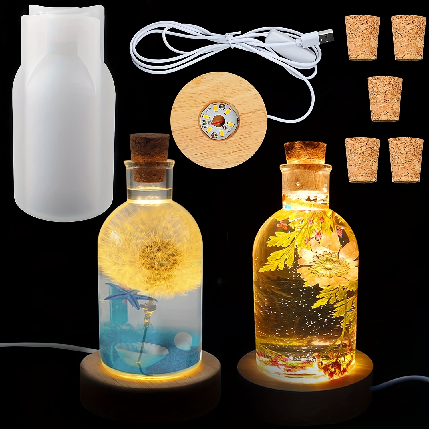 Drift Bottle Light Resin Mold  – Resin Art Table Bewertung und Preis