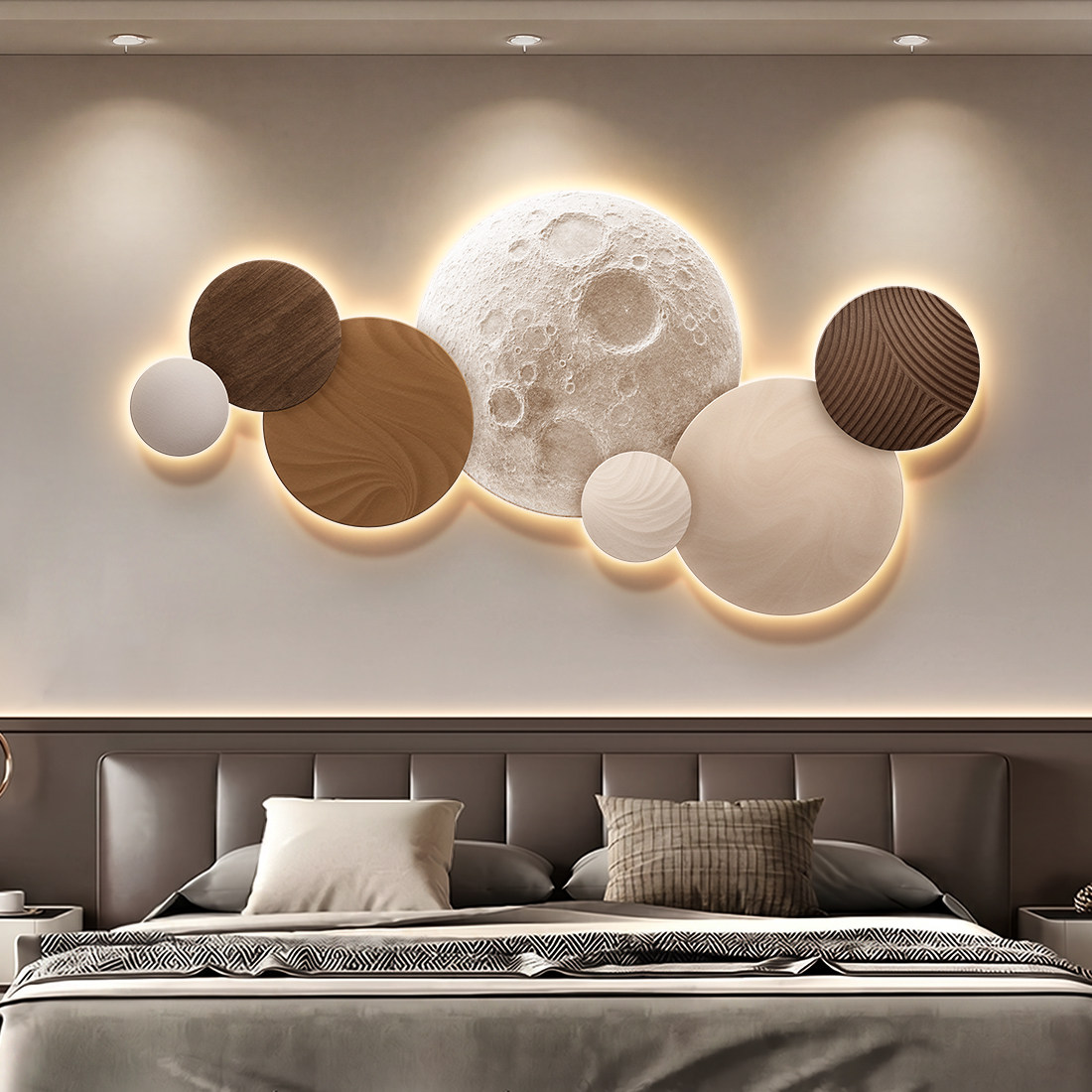 Moon Bedroom Decor Modern Luxu – Resin Art On Wood Bewertung und Preis