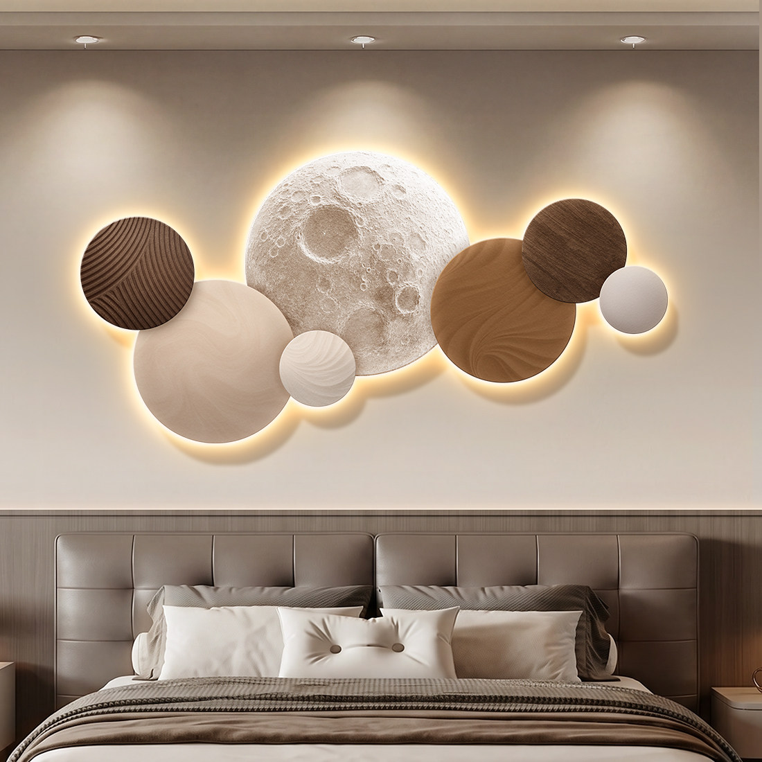 Moon Bedroom Decor Modern Luxu – Resin Art On Wood Bewertung und Preis