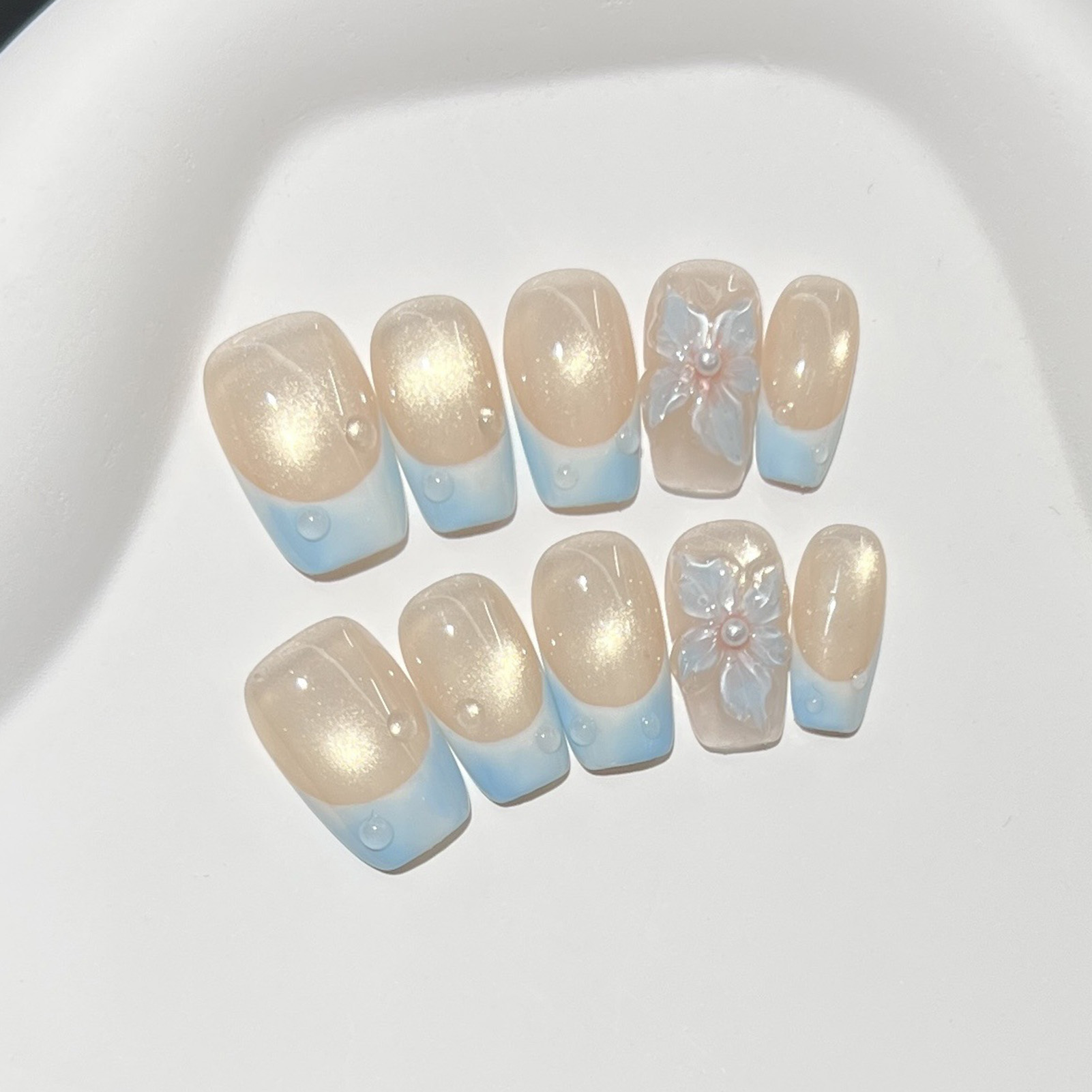 10pcs French Blue Glossy Flora – Resin Art Use Bewertung und Preis