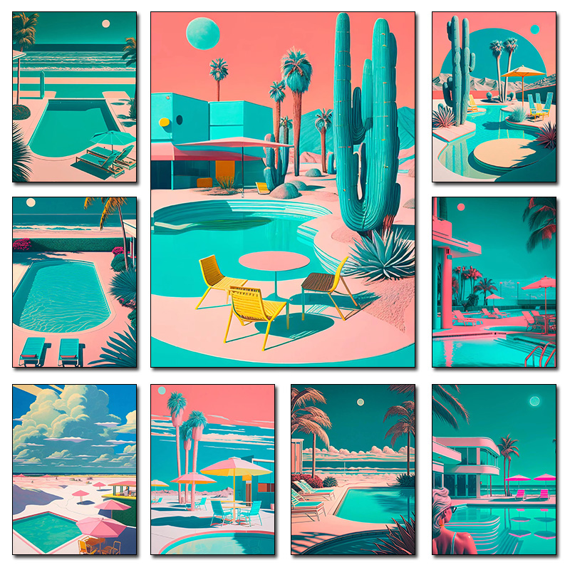 Retro Futuristic Beachside Pal – Resin Art Wall Decor Bewertung und Preis