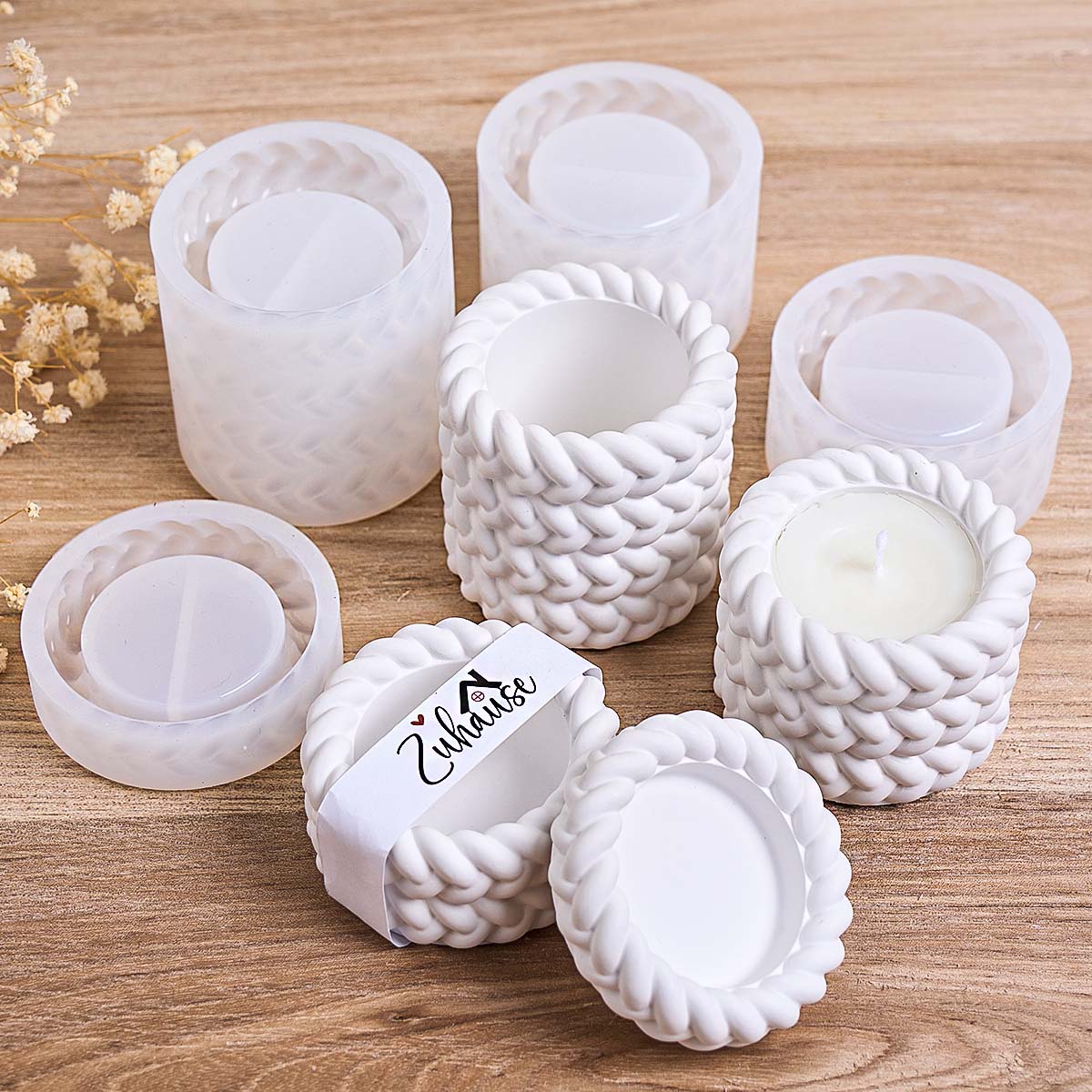 Woven Candle Jar Silicone Mold – Coaster Mold Square Bewertung und Preis