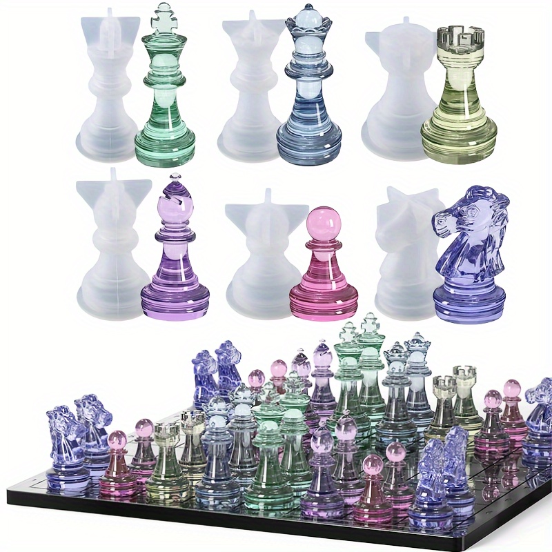 23pcs Chess Set with Silicone  – Resin Art Table Bewertung und Preis