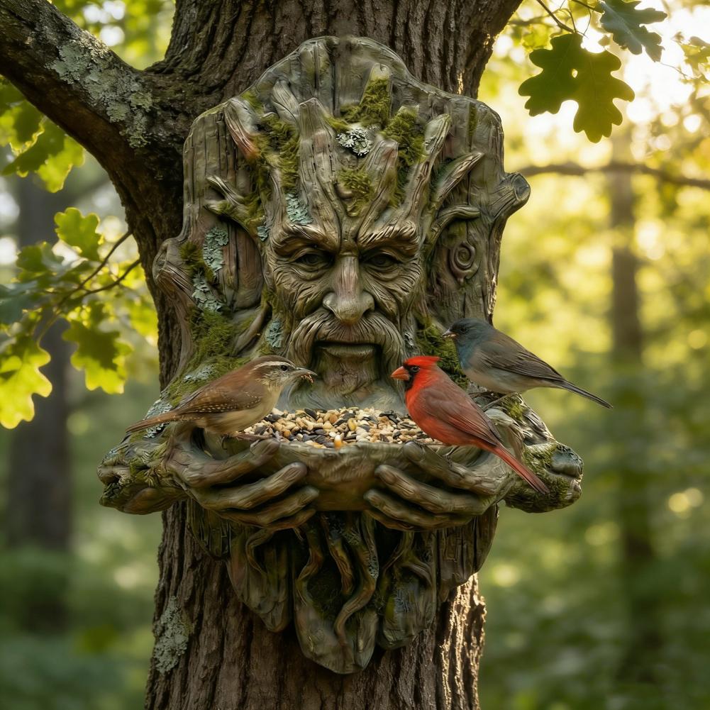 Tree Face Bird Feeder Weatherp – Resin Art On Wood Bewertung und Preis