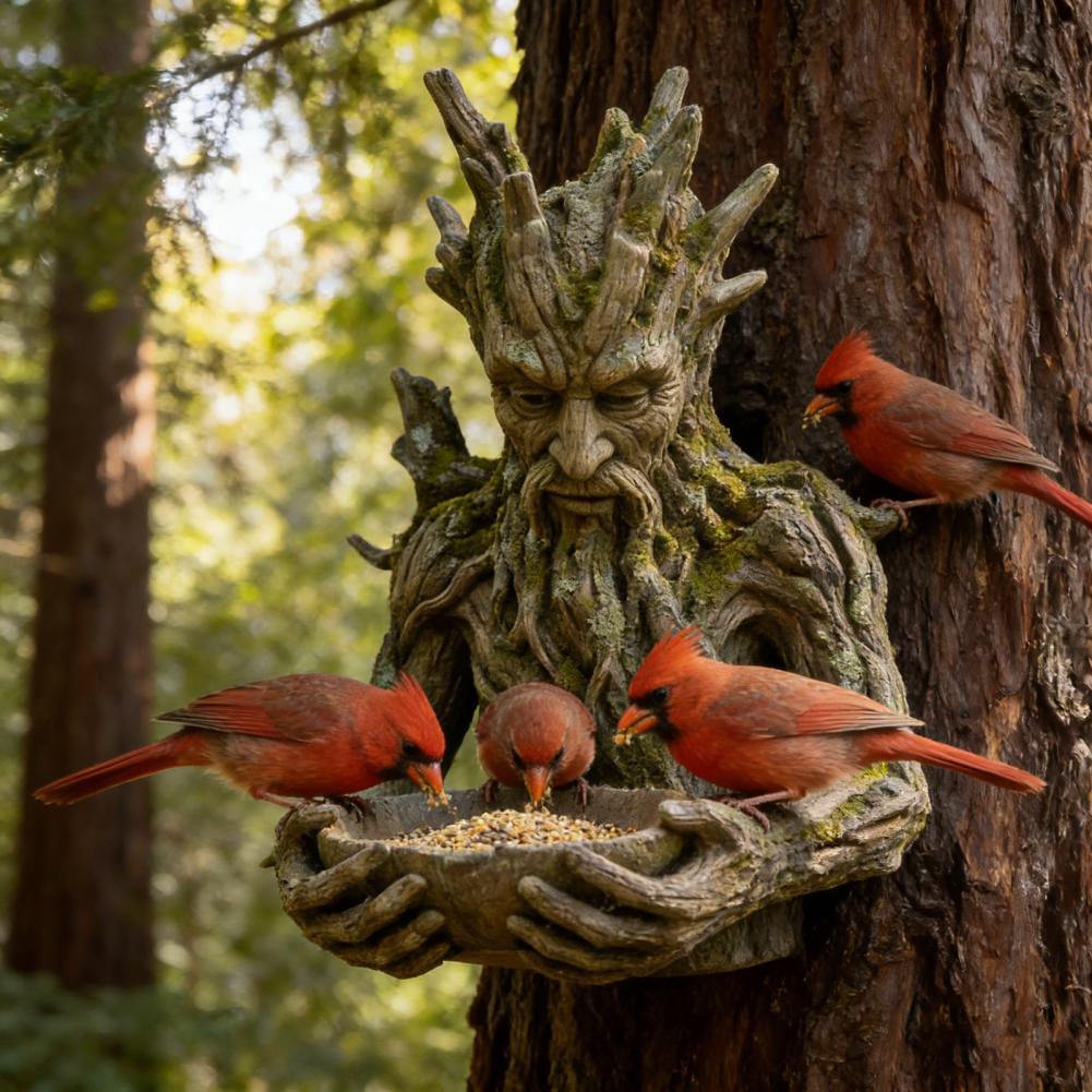 Tree Face Bird Feeder Weatherp – Resin Art On Wood Bewertung und Preis
