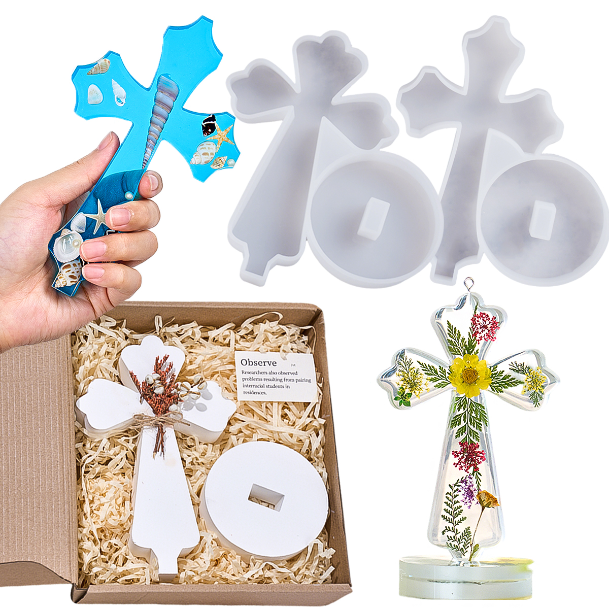 3D Cross Silicone Mold Gypsum  – Resin Art Table Bewertung und Preis