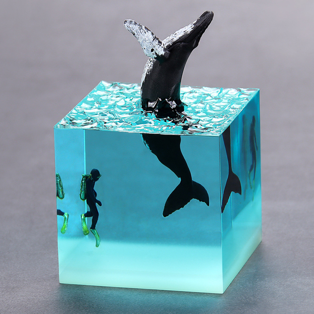 Micro Landscape Whale Diver Mo – Resin Art Lamp Bewertung und Preis