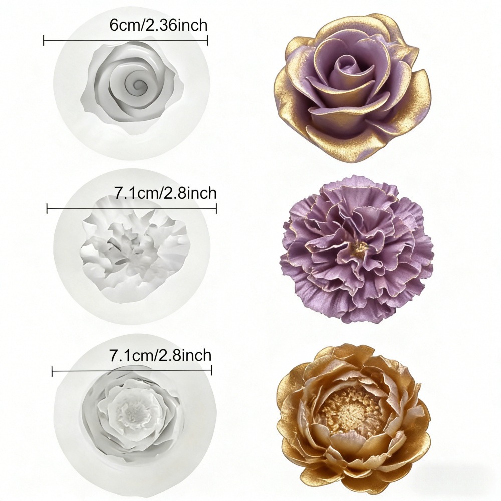 3-Piece Silicone Molds for Ros – Resin Art For Wedding Gift Bewertung und Preis