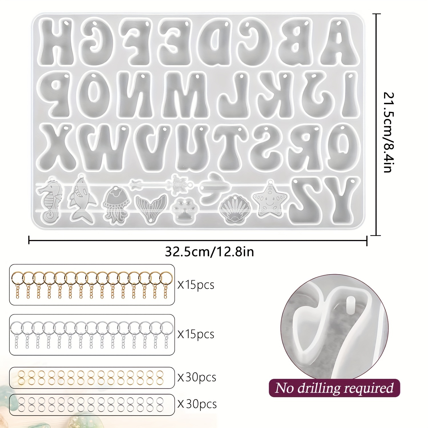 Letter shaped silicone casting – Coaster Mold Square Bewertung und Preis