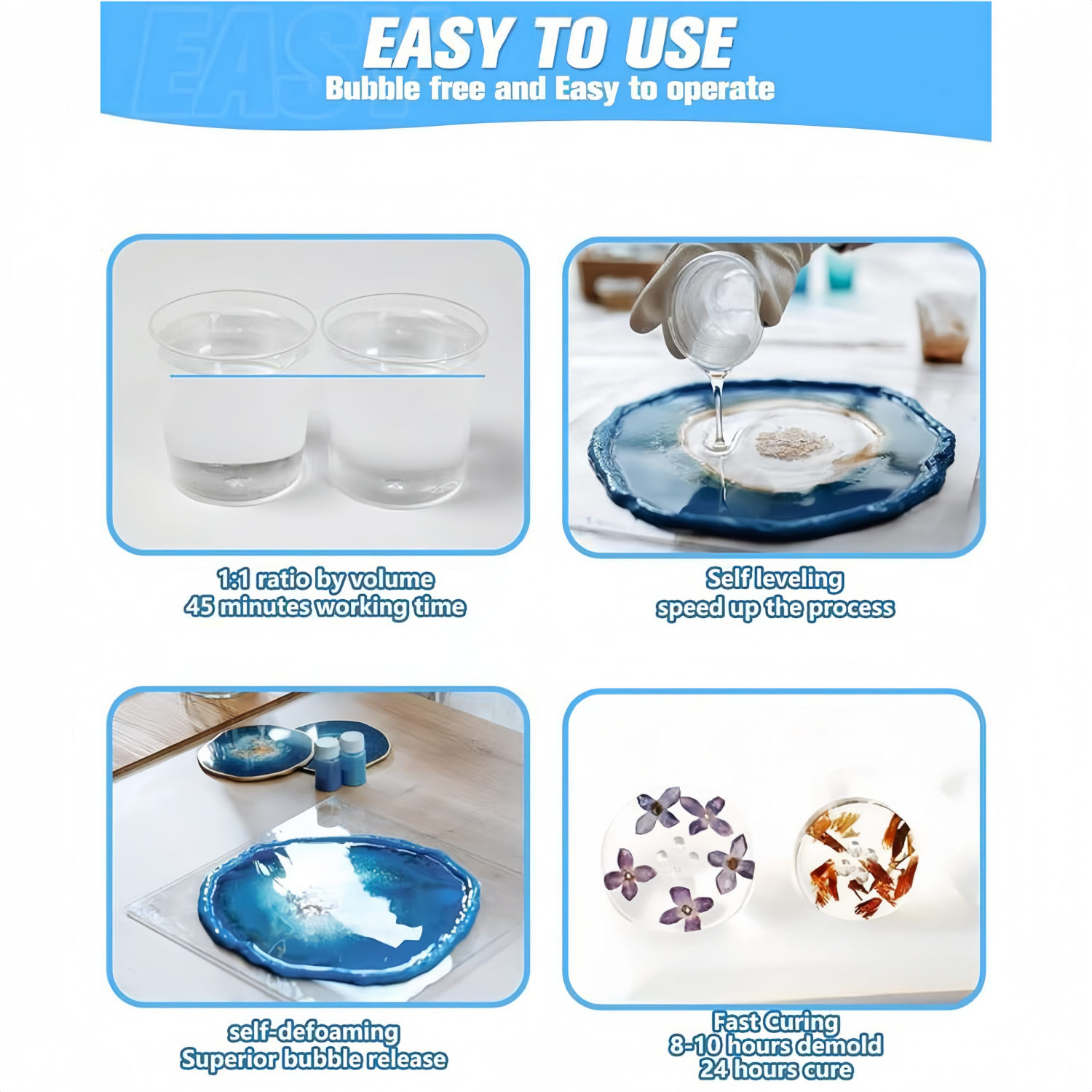 16.9oz Clear Epoxy Resin Kit C – Resin Art Table Bewertung und Preis