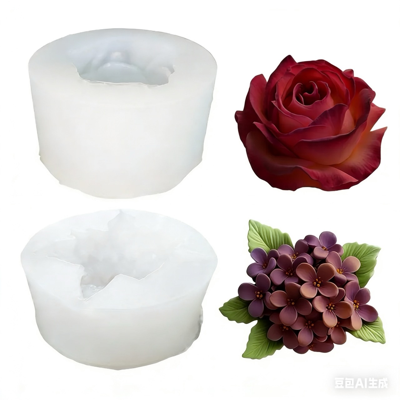 2-Piece 3D Rose and Lilac Sili – Resin Art For Wedding Gift Bewertung und Preis