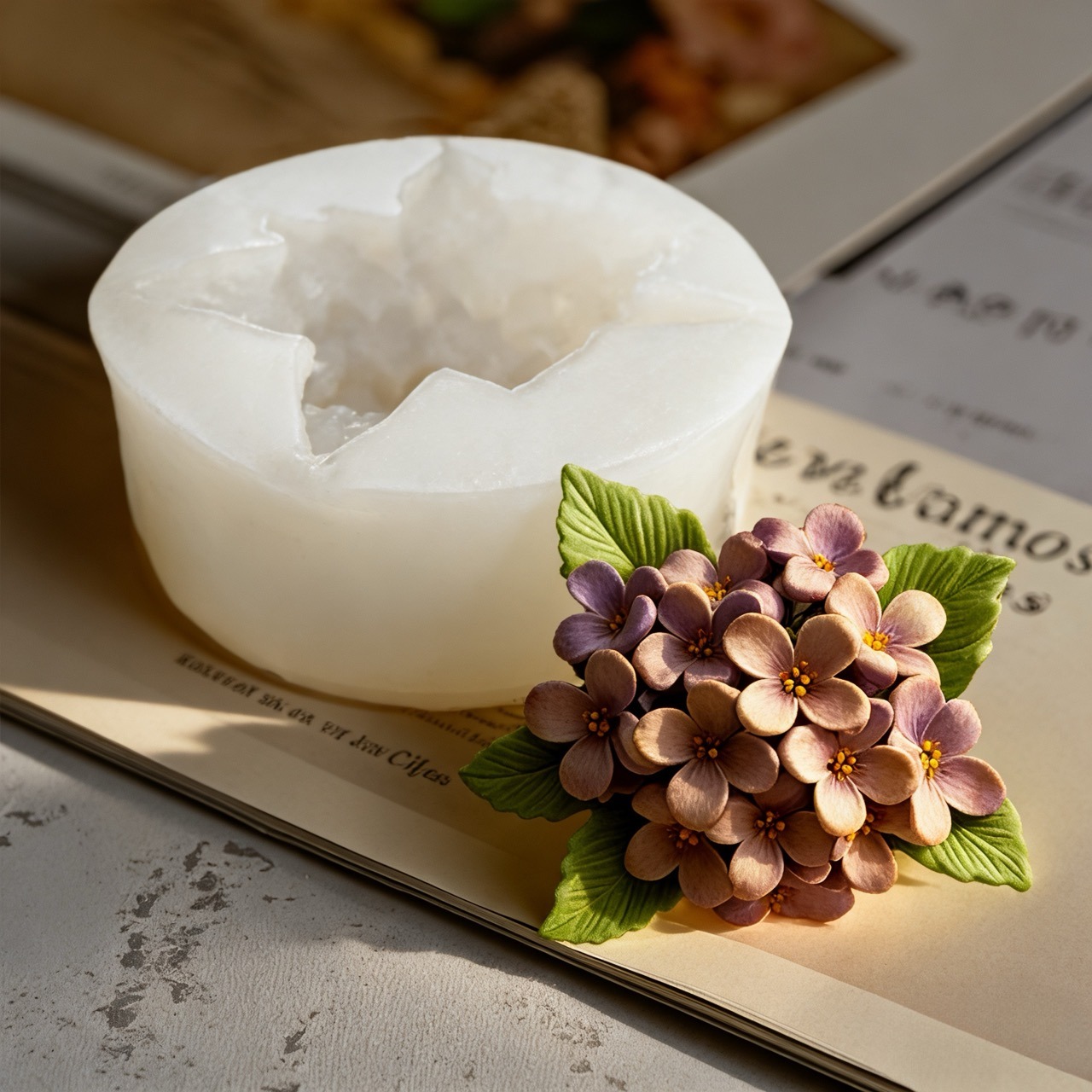 2-Piece 3D Rose and Lilac Sili – Resin Art For Wedding Gift Bewertung und Preis