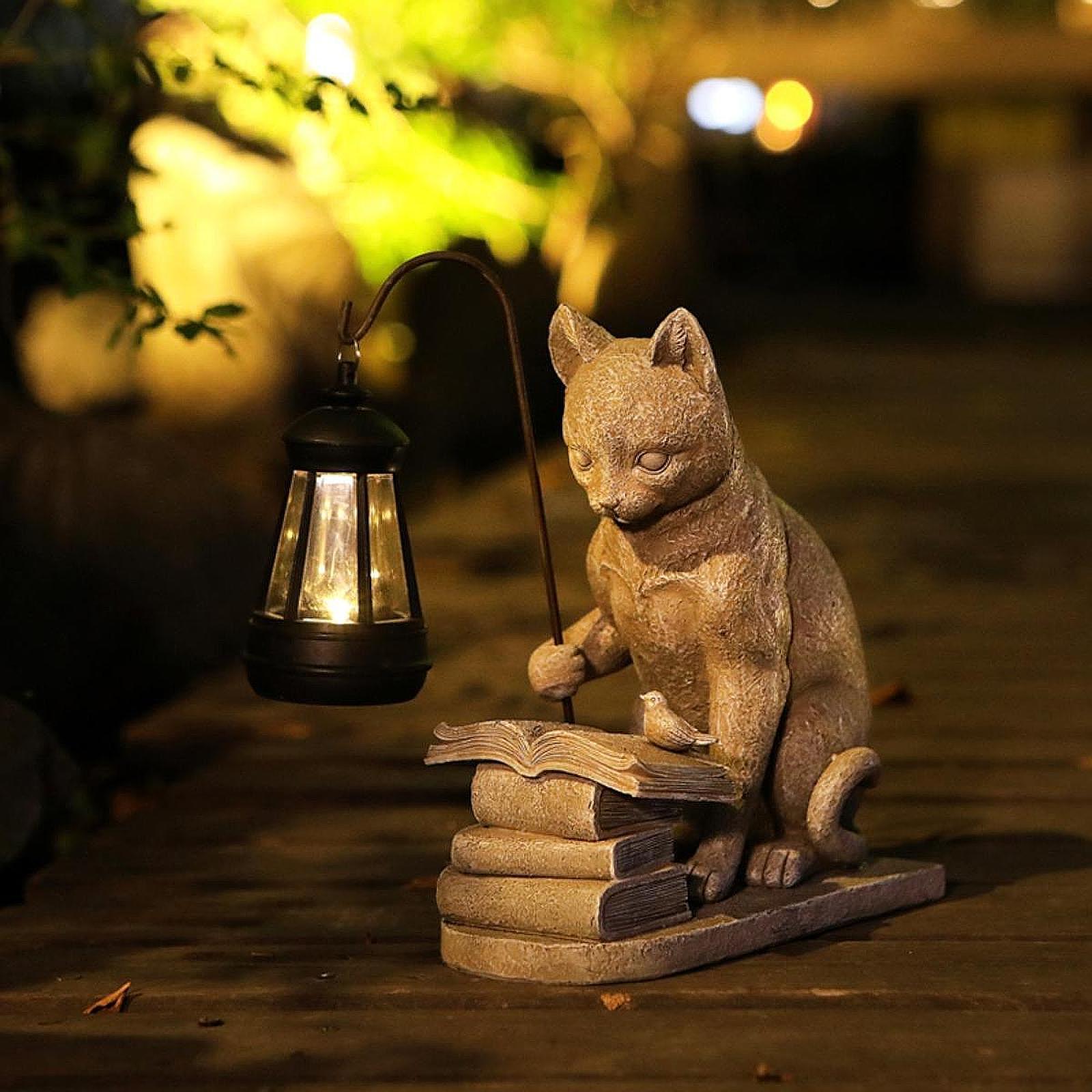 Cat Solar Garden Mini Statue S – Resin Art Lamp Bewertung und Preis