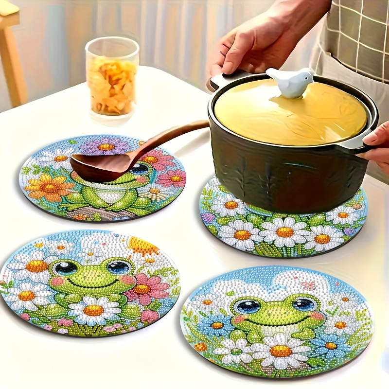 4-piece frog patterned wooden  – Resin Art Table Bewertung und Preis