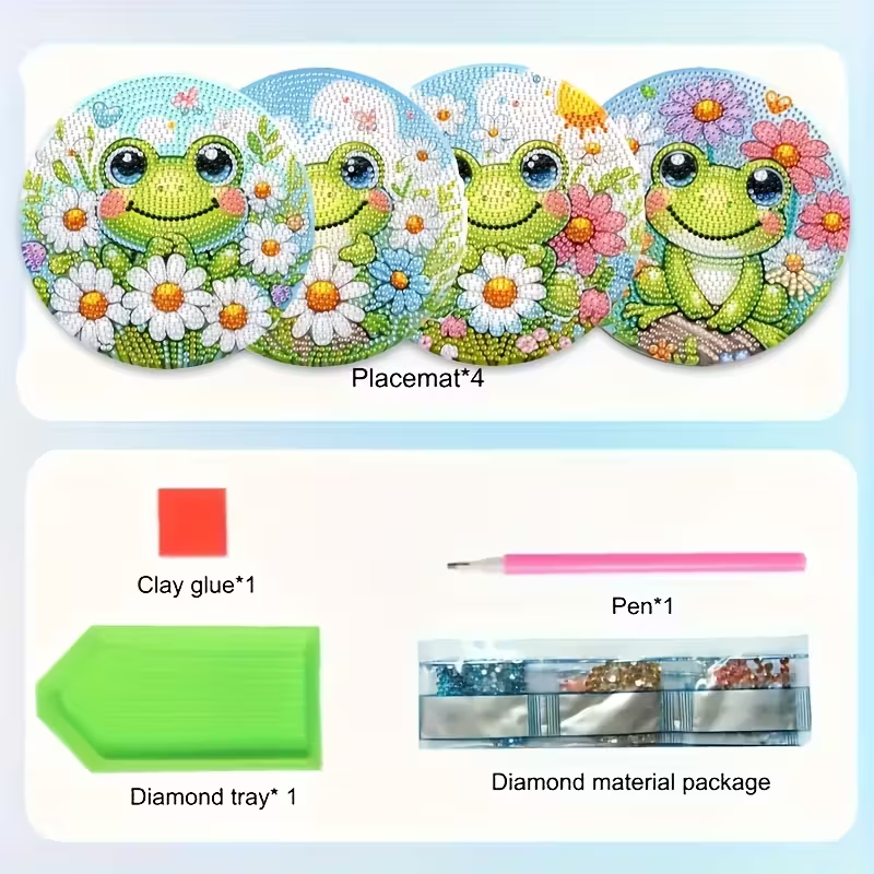 4-piece frog patterned wooden  – Resin Art Table Bewertung und Preis