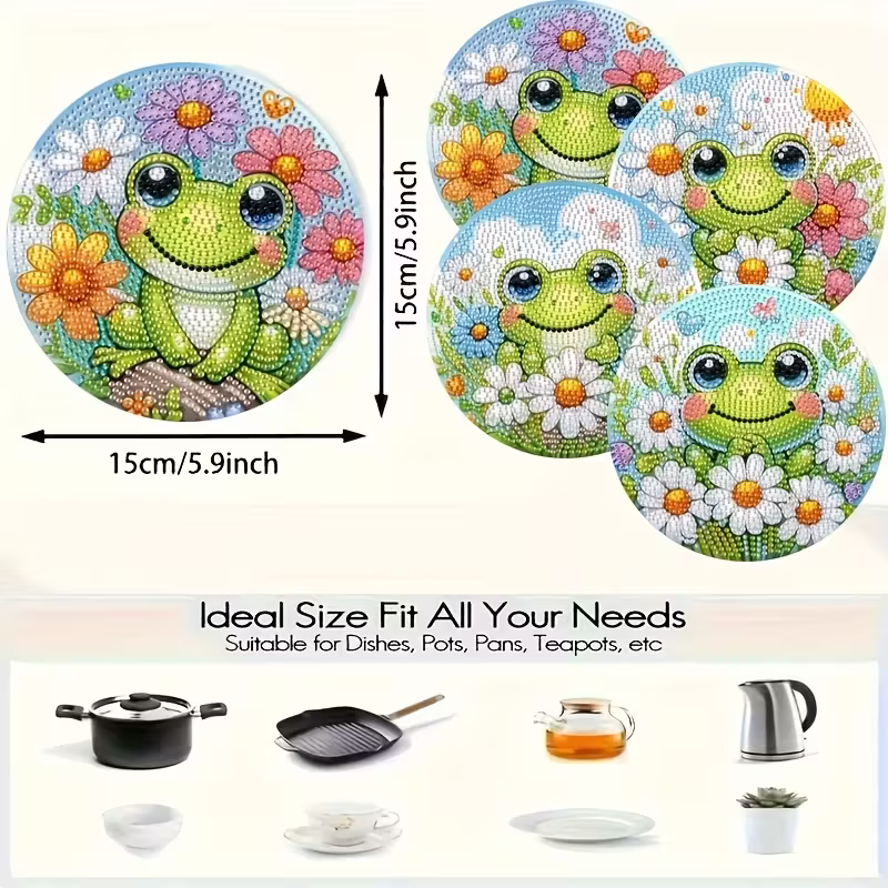 4-piece frog patterned wooden  – Resin Art Table Bewertung und Preis