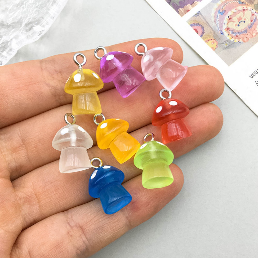 16pcs Luminous Mushroom Charms – Resin Art Jewellery Kit Bewertung und Preis