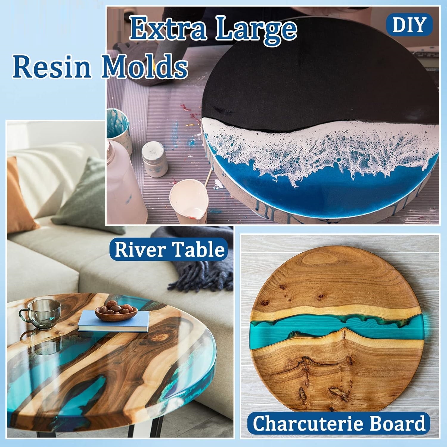 Large Round Tray UV Resin Mold – Resin Art Table Bewertung und Preis