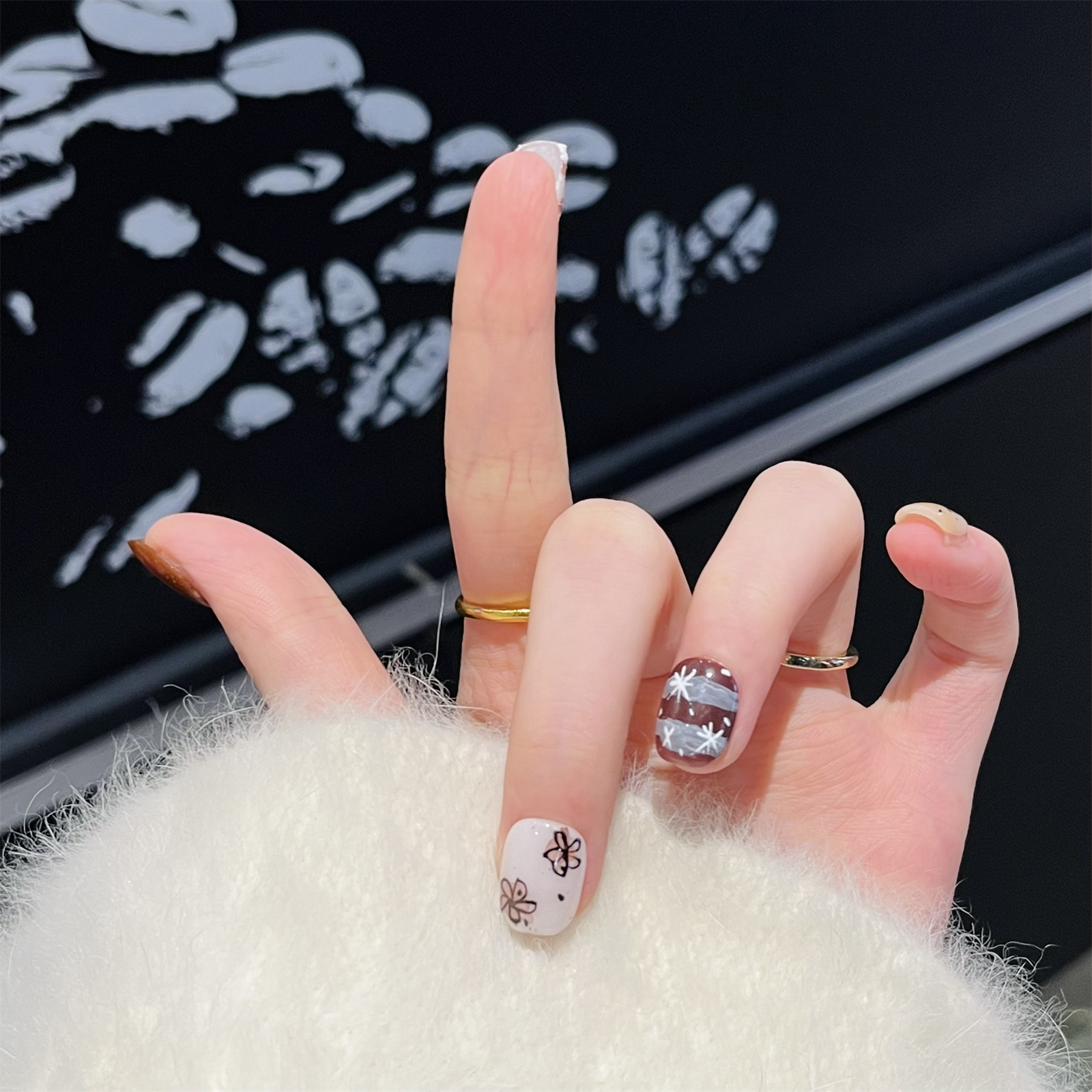 10Pcs Fake Nails Short Square  – Resin Art Use Bewertung und Preis