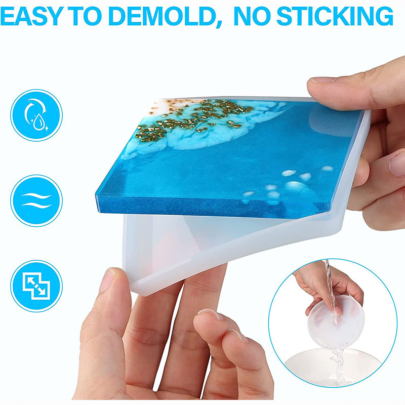 Round Square Coaster Silicone  – Coaster Mold Square Bewertung und Preis