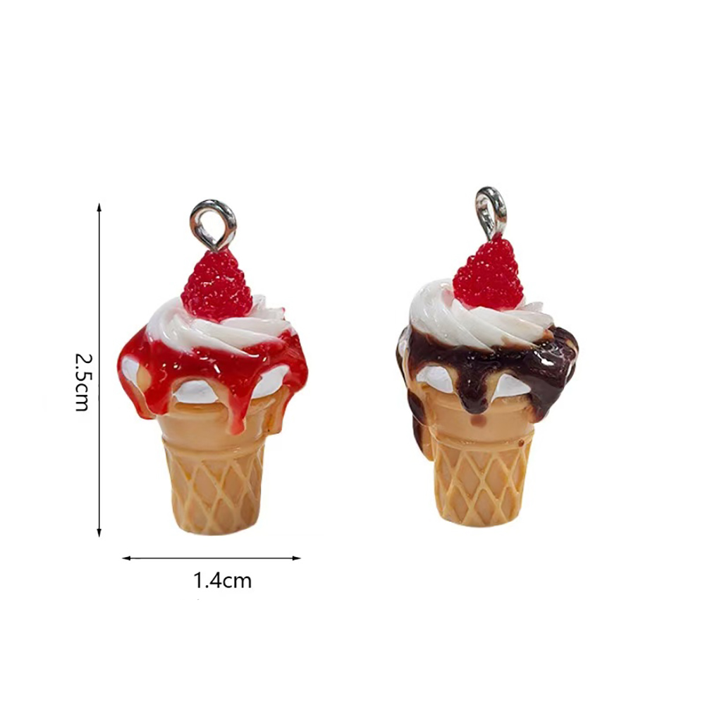 10pcs Strawberry Jam Ice Cream – Resin Art Pendant Bewertung und Preis